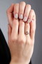 Heliophilia Silver Anillo de Zirconio Plateado Ajustable